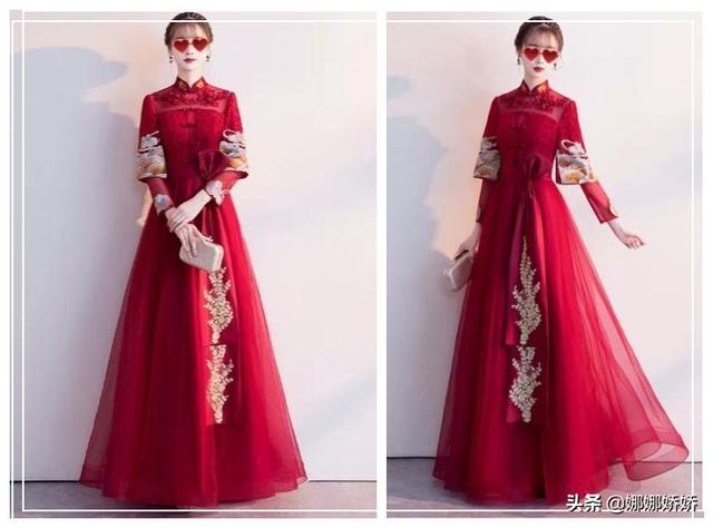 紅色婚紗禮服連衣裙（紅色婚紗禮服圖片）